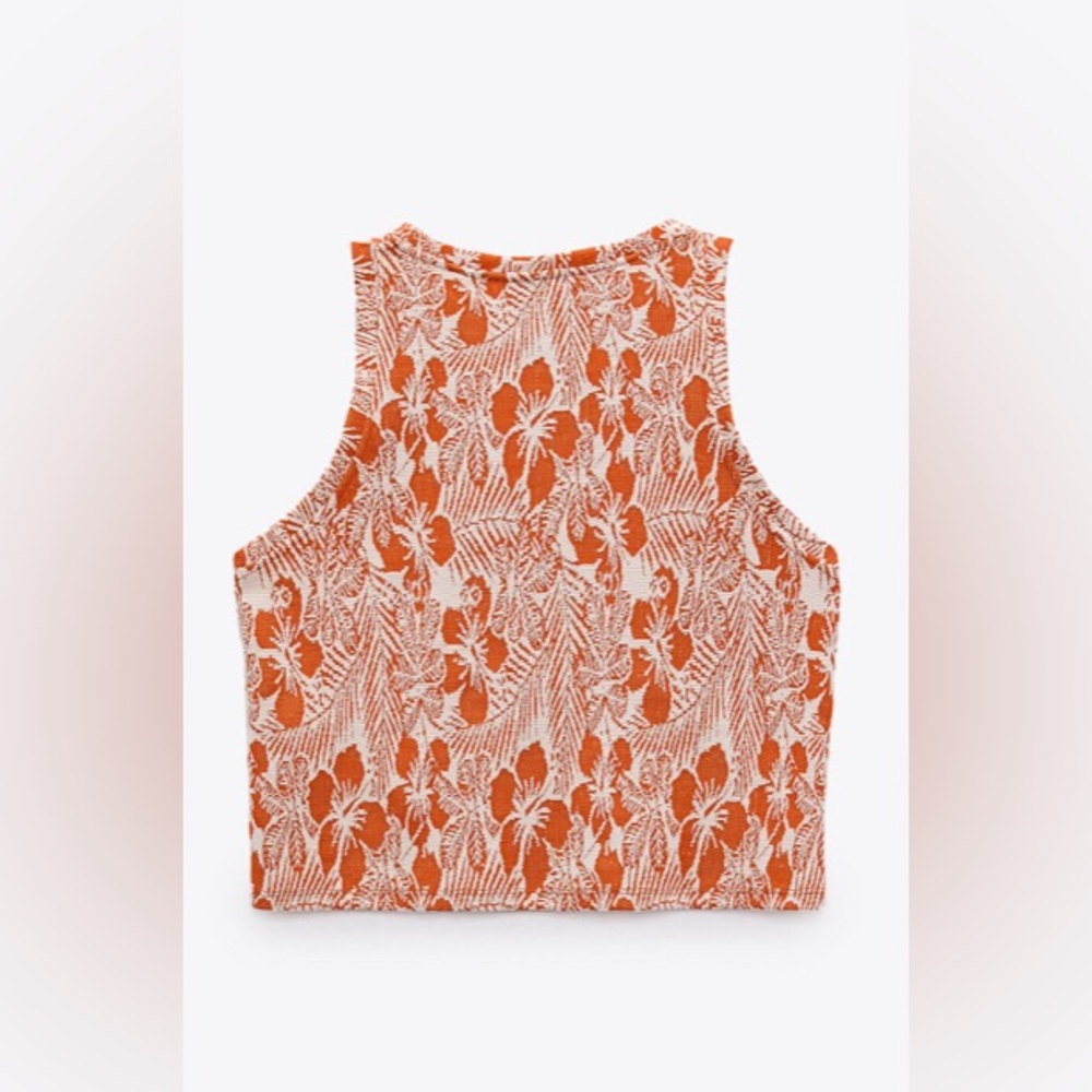 ZARA pebble jacquard embellished top size medium - Picture 6 of 11